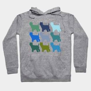 Westie Dogs in Rainbow Colors Hoodie